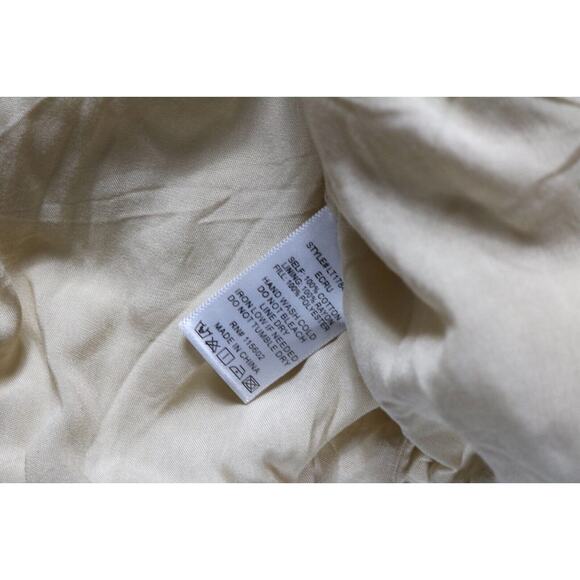 Luca + Grae Coat Womens Medium Tan Beige Puffer Quilted Jacket Short Snap Button - Picture 4 of 6